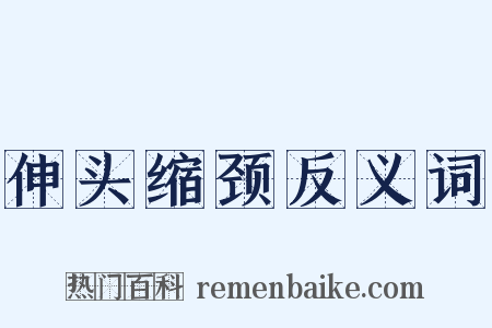 伸头缩颈反义词是什么意思的图片